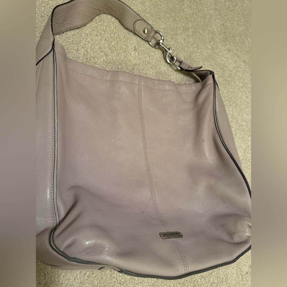 Coach Light Lilac Leather Hobo Bag